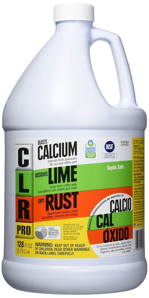 CLR Pro CL-4Pro Calcium, Lime and Rust Remover, 1 Gallon Bottle: Amazon ...