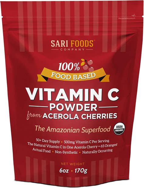 Amazon.com: Sari Foods Co Organic Acerola Cherry Powder - Natural ...