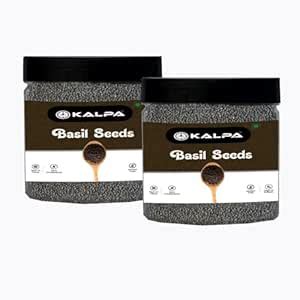 Kalpa Raw Basil Seeds 250gm Pack of 2 Jar | Total 500gm Raw Basil Seed ...