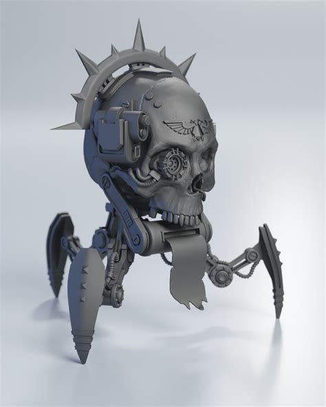 💀 Sci-fi Skull・ STL File for 3D printing・Cults