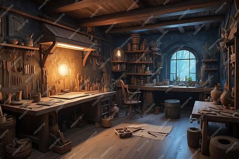 Premium AI Image | Fantasia Forge Inside the Dreamweavers Workshop of ...