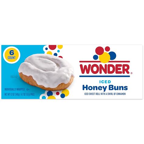 Amazon.com: Wonder Iced Honey Buns, Individually Wrapped Iced Pastry ...