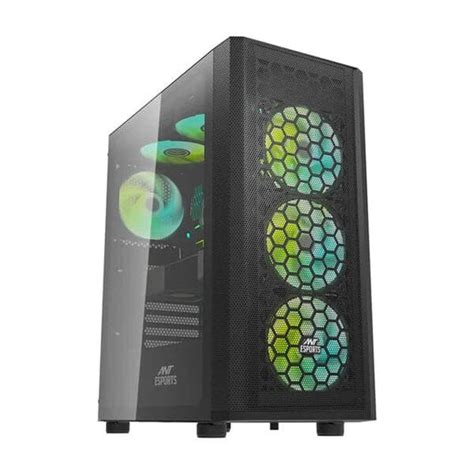 Buy ANT ESPORTS 250 Air RGB ATX Mid Tower Cabinet (Black) | EliteHubs.com