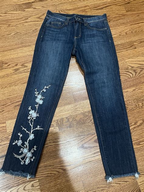 LF Carmar Floral Embroidered Skinny Jeans size 28 - Gem