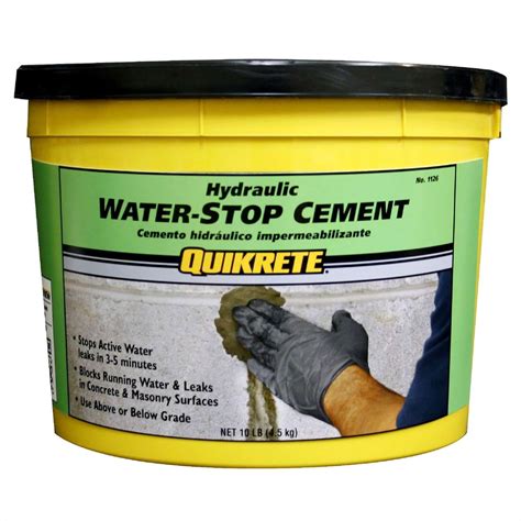 Quikrete Rapid Setting, Hydraulic Water Stop Cement, Sets in 3 to 5 ...
