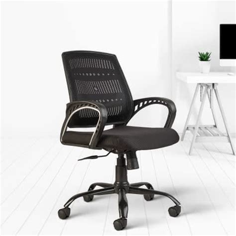 CELLBELL C106 Medium Back Mesh Office Chair [Black] : Amazon.in: Home ...
