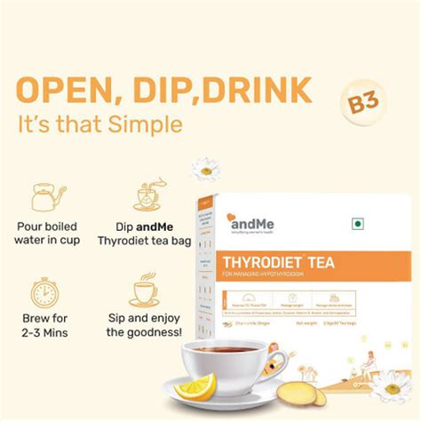 andMe Thyroid Tea for Hypothyroidism- Restore healthy T3, T4 levels ...