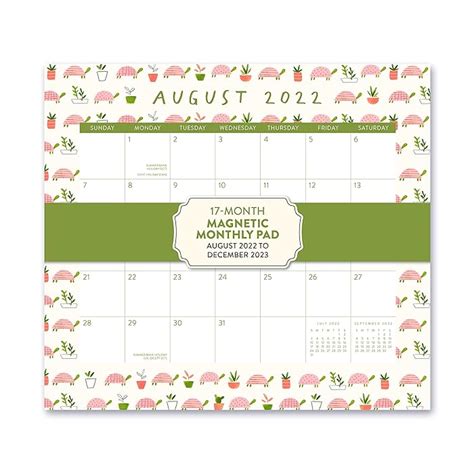 Buy Orange Circle Studio 2022-2023 Magnetic Monthly Calendar Pad - 17 ...