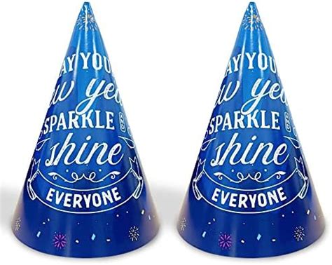 Festiko® 12 Pcs New Years Eve Party Hats (Design 1), Happy New Year ...