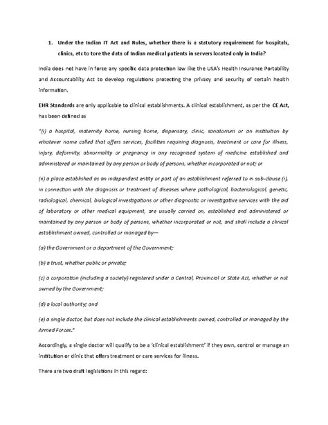 Draft Response on IT Act and Rules - Under the Indian IT Act and Rules ...