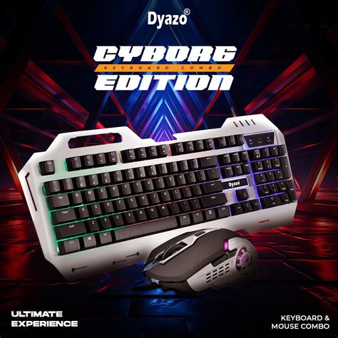 Dyazo Metal Gaming Keyboard & Mouse Combo RGB Static Light| 12 ...
