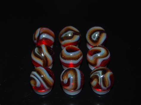 9 Beautiful Jabo/Vitro Classic Marbles Made In Reno, Ohio - MarbleMary.Com