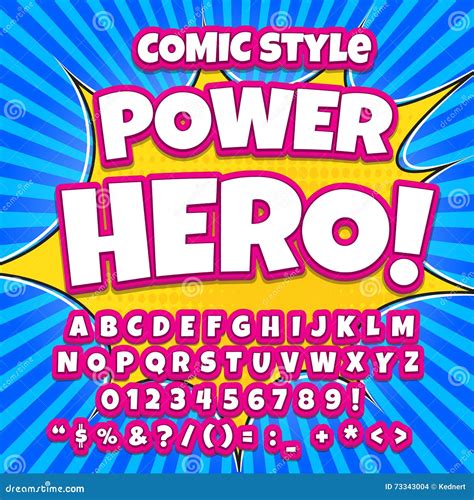 Sistema Cómico Del Alfabeto Versión Rosada Del Color Letras, Números Y ...