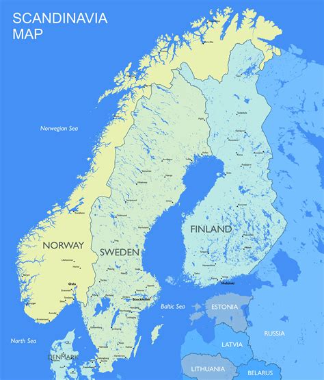 Map of Sweden - Guide of the World