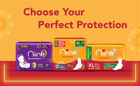 Buy Niine Dry Comfort XL Sanitary Pads for Women |40 Pads, Pack of 1 ...