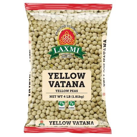 Laxmi Traditional Indian Yellow Vatana (Yellow Peas)- 4 Pounds : Amazon ...