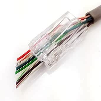 50 Pack CESS CAT 6 RJ45 Connectors Network Cable Modular Plug 8P8C End ...