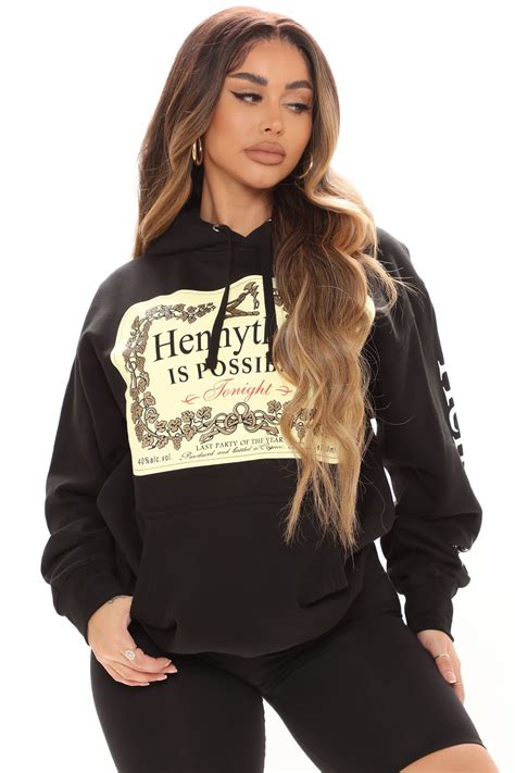 Hennything Is Possible Oversized Hoodie - Black | Fashion Nova | Black ...