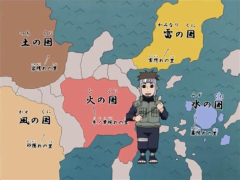 Naruto World Map Lands And Hidden Villages Naruto World World Map