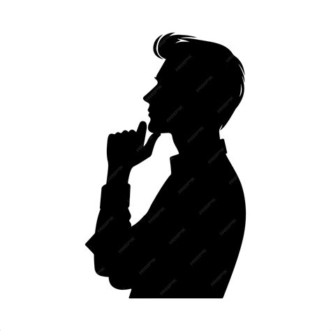 Premium Vector | Vector man thinking thinking man silhouette vector