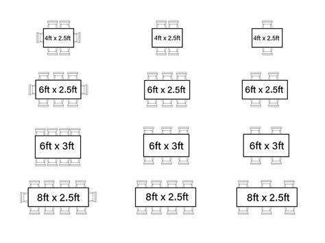 Sizing and Layout Guides - Tables And More