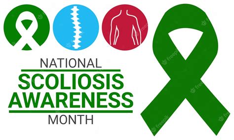 National scoliosis awareness month | Premium Vector