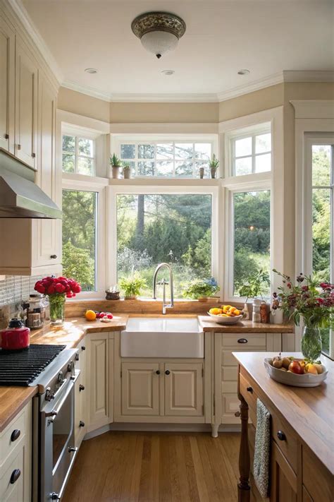 15+ Charming Kitchen Sink Under Window Ideas