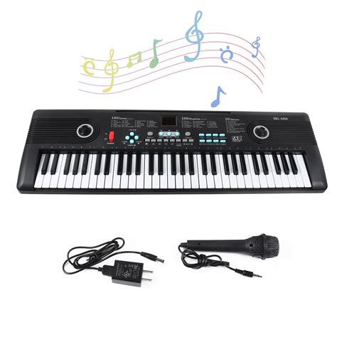 61 keys keyboard piano, Electronic Digital Piano with Built-In Speaker Microphone, Portable ...