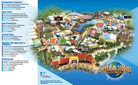 Universal Studios Orlando map - Map of Universal Studios Orlando (Florida - USA)