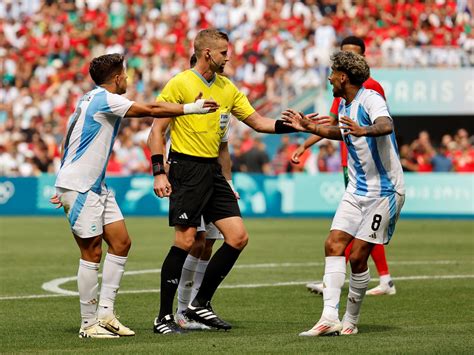 La polémica intervención del VAR en el escándalo de Argentina-Marruecos en los Juegos Olímpicos ...