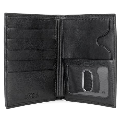 J. Buxton Men's Emblem Credit Card Folio Leather, Black - Walmart.com