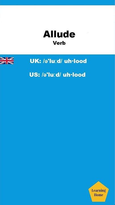 Allude meaning pronunciation and synonyms #Shorts - YouTube