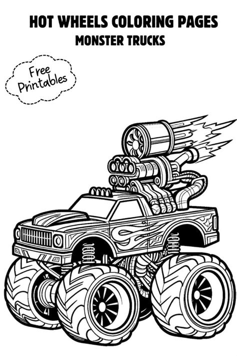 Hot Wheels Monster Trucks Coloring Pages