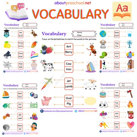 English Vocabulary Worksheets For Kindergarten Easter Vocabulary