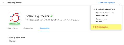Configuring Zoho BugTracker Integration