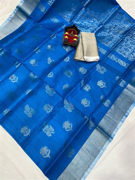 Uppada Pattu Silver Border Rich Pallu Saree – pochampallysarees.com