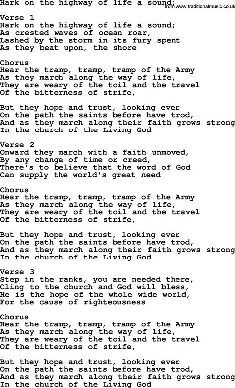Hark On The Highway Of Life A Sound; - Apostolic and Pentecostal Hymns ...