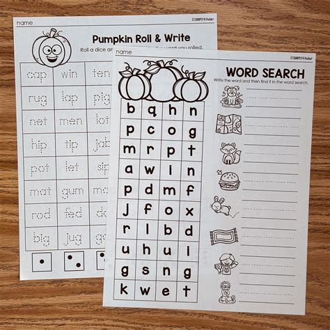 October CVC Printables - Simply Kinder + Printable Membership