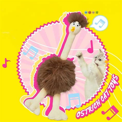 PURLAB Catnip with Bird Sounds Ostrich Toy | Pets Villa