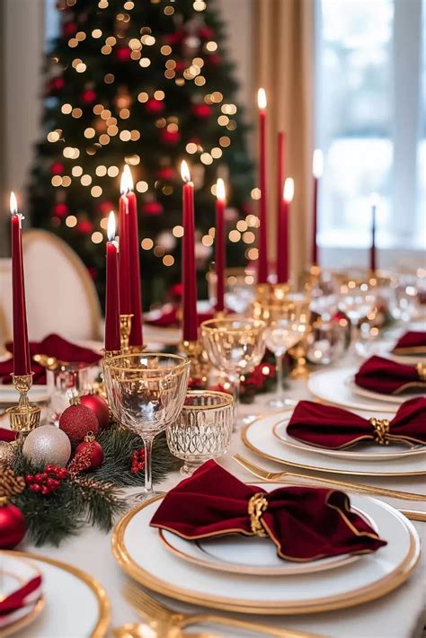 These Christmas table setting ideas are gorgeous and make such great ...
