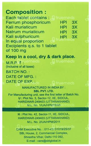 Sbl Bio Combination 5 Croyza Tablet 25 Gm - Uses, Side Effects, Dosage ...