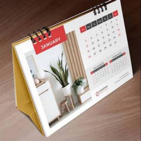 Jual Cetak Kalender Tahun 2024 Custom- Kalender meja duplex 7 lembar 1 ...