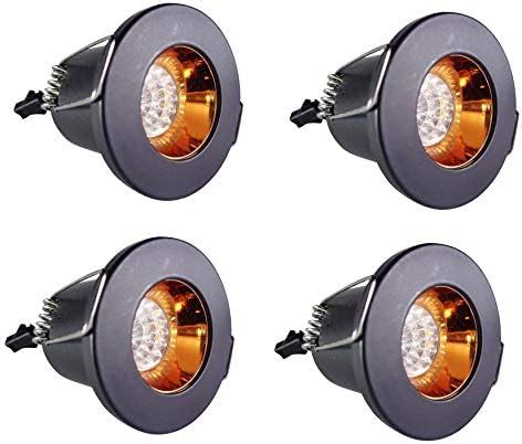 Buy D'Mak Aluminium 1 Watt Round Led Button Cob Black Body Warm White ...
