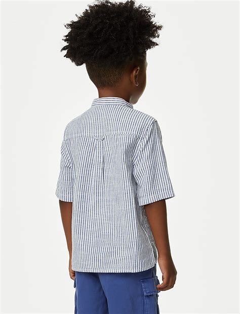 Buy Pure Cotton Striped Shirt (2-8 Yrs) at Marks & Spencer