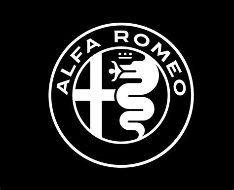 Alfa Romeo Brand Symbol Logo White Design Italian cars Automobile ...