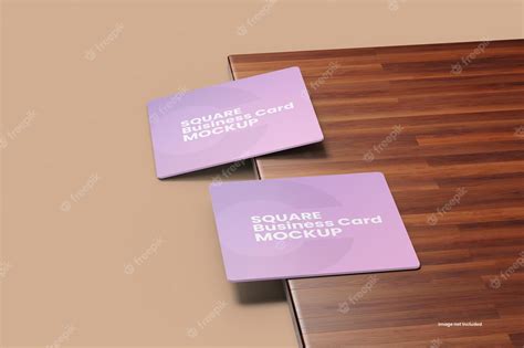 Premium PSD | Square Business Card Mockup