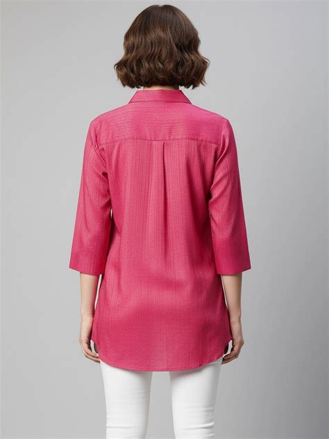 Magenta gold lurex shirt