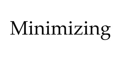 Image result for Examples of Minimizing