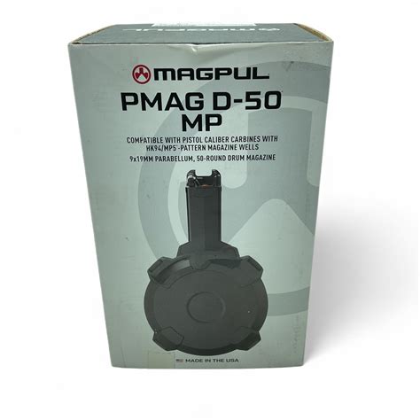 Magpul PMAG D-50 MP 9x19mm, 5 Round Drum Magazine for HK94/ MP5, New