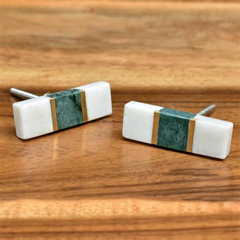Esmeralda Granite Brass Drawer Knob and Handle – Spruce and Pop
